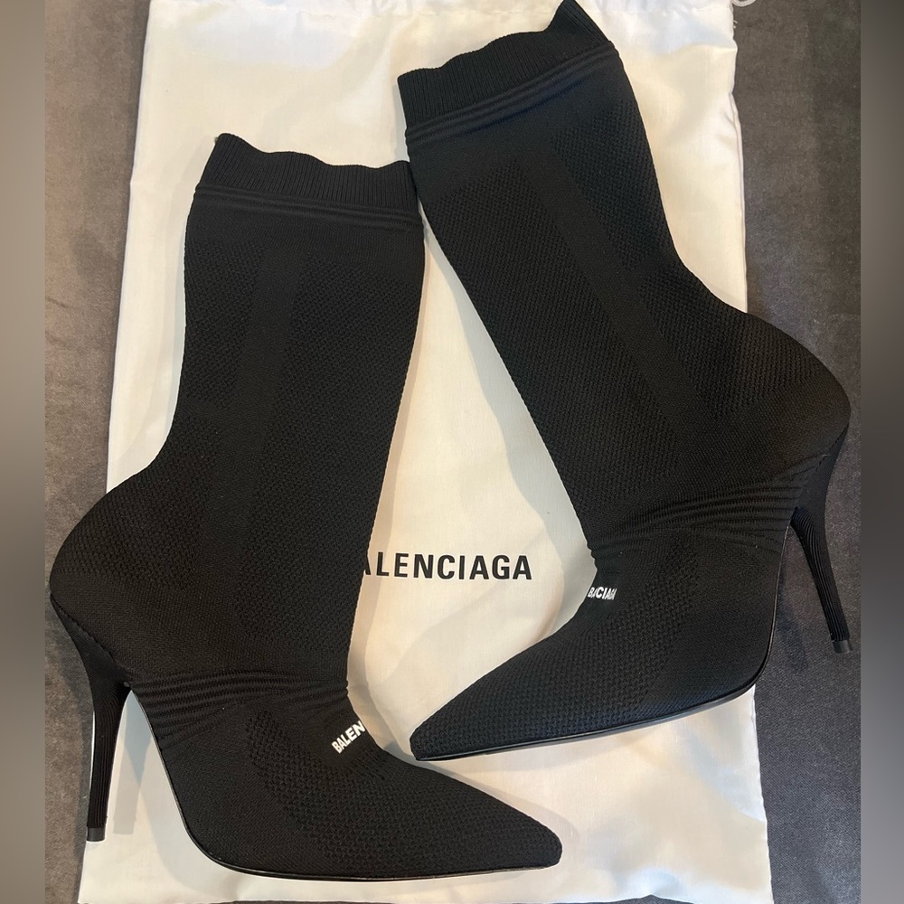 Balenciaga Black Heeled Boots
